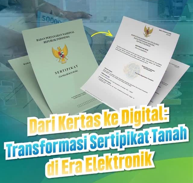 Kementerian ATR/BPN Terapkan Sertipikat Elektronik untuk Dukung Transformasi Digital Pertanahan