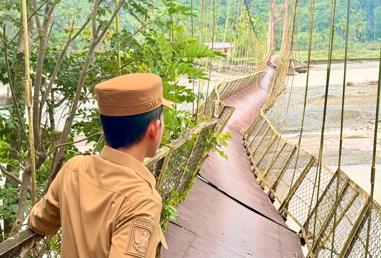 Jembatan Penghubung  Desa Jambak dan Canggai di Kecamatan Pante Ceureumen  Mulai Dikerjakan