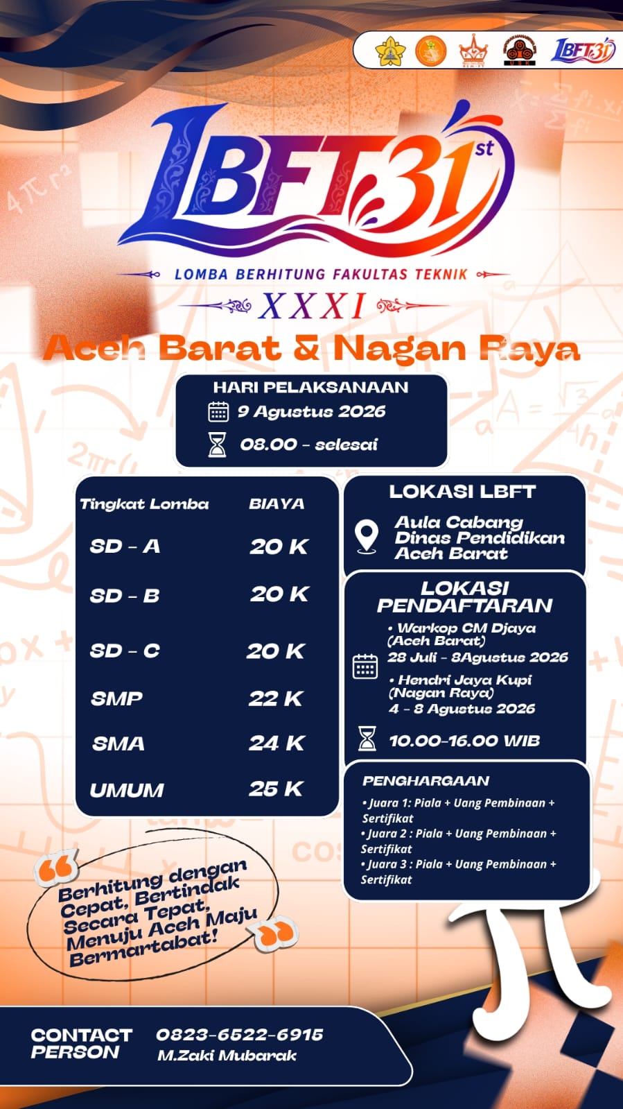 Pelajar dan Masyarakat Nagan Raya Diajak Asah Kemampuan Berhitung Cepat Lewat LBFT 2026